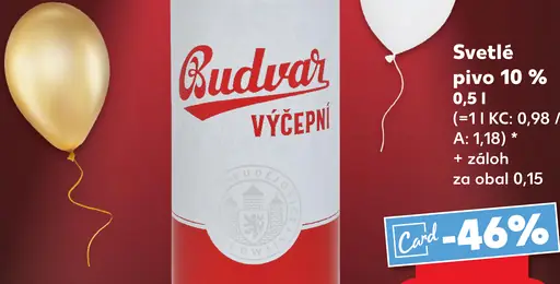 Budvar Výčepní svetlé výčapné pivo