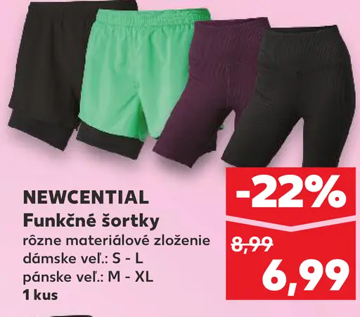 Newcential Funkčné šortky