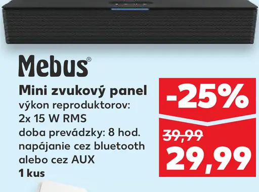 Mebus Mini zvukový panel