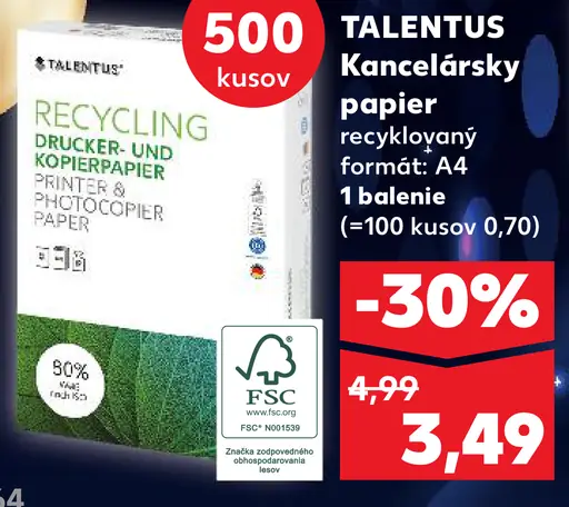 Talentus Kancelársky papier