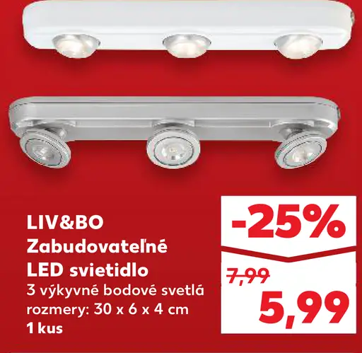 LIV&BO Zabudovateľné LED svietidlo