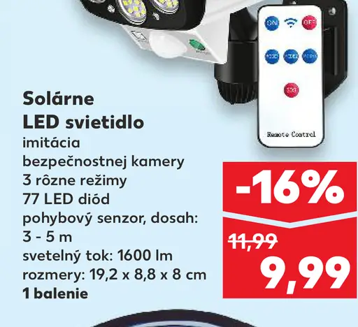 Solárne LED svietidlo