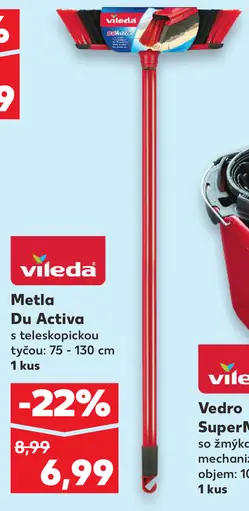 Vileda Metla Du Activa s teleskopickou tyčou