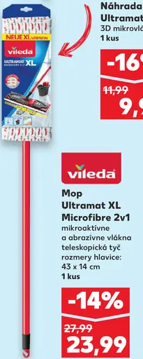Vileda Mop Ultramat XL Microfibre 2v1