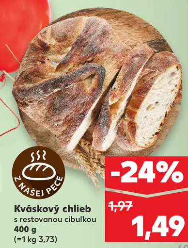 Kváskový chlieb s restovanou cibulkou