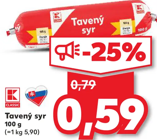 K-Classic Tavený syr