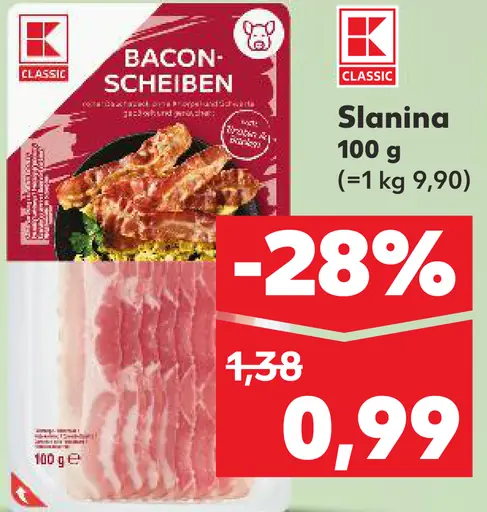 K-Classic Slanina jemne údená