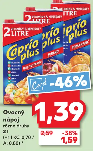 Caprio Ovocný nápoj rôzne druhy