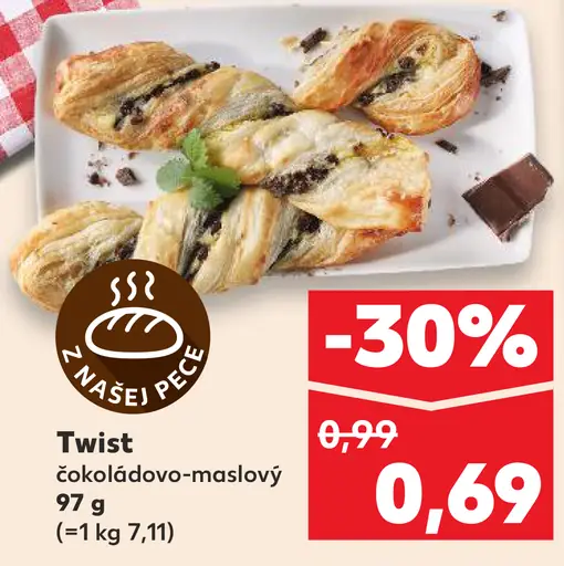 Twist čokoládovo-maslový