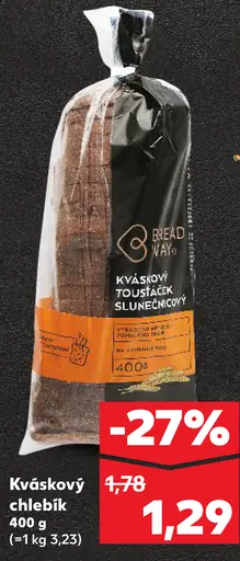 Kváskový chlebík tousťák slnečnicový
