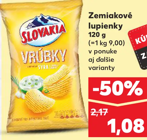 Slovakia zemiakové lupienky solené