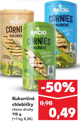 Racio Kukuričné chlebíčky Cornies
