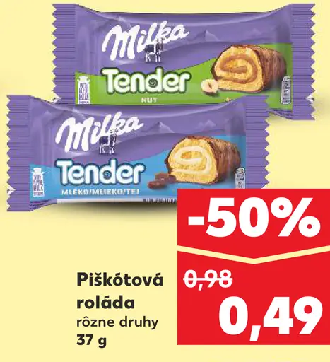 Milka Tender piškótová roláda