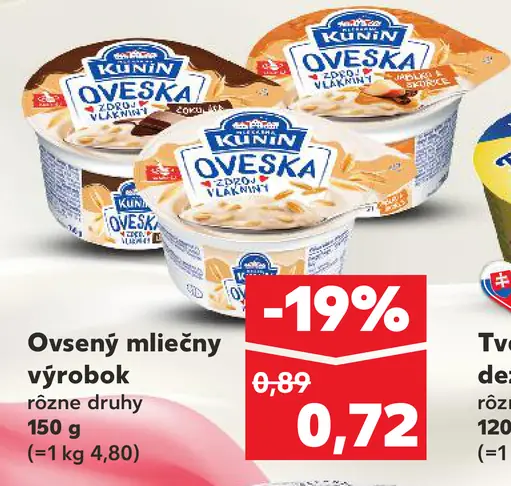 Kunín Ovesný mliečny výrobok