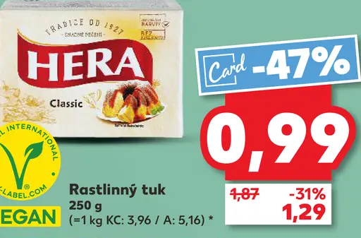 Hera Rastlinný tuk Classic