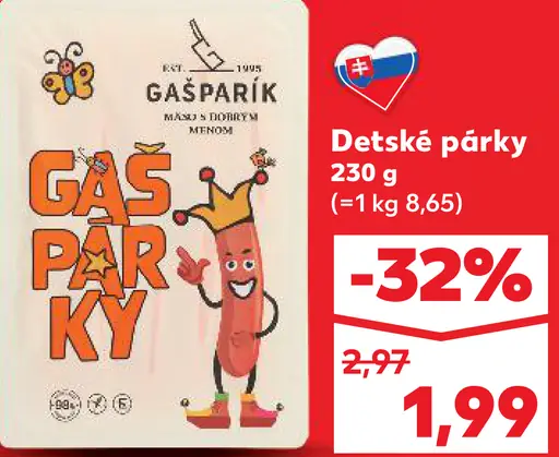 Gašparík Detské párky