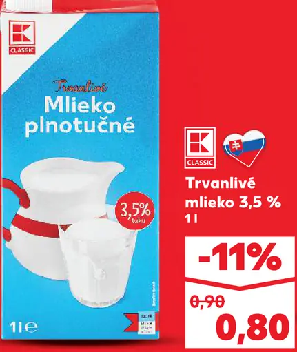 Trvanlivé mlieko 3,5%