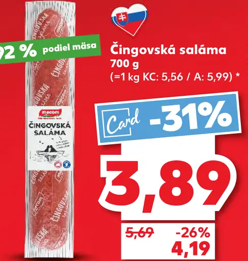 K-Classic Čingovská saláma