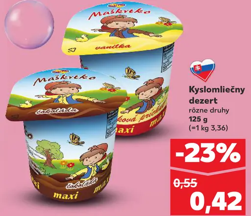 Maškrtko kyslomliečny dezert