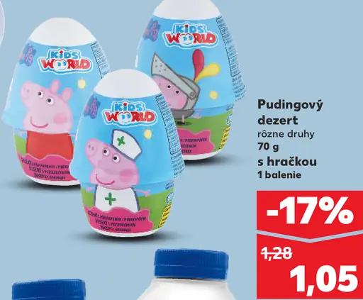 Kids World pudingový dezert s hračkou