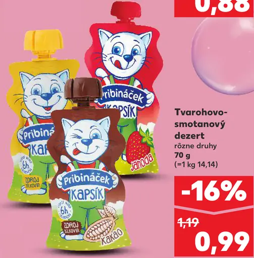 Pribináček Tvarohovo-smotanový dezert