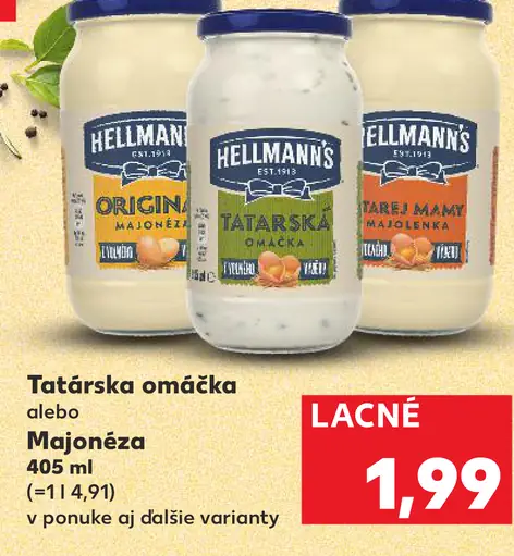 Hellmann's Tatárska omáčka/Majonéza