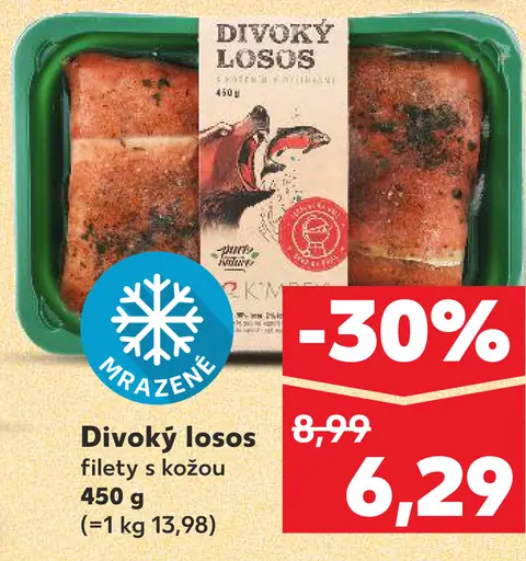 Divoký losos filety s kožou