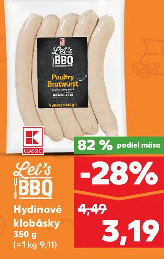 Let's BBQ Hydinové klobásky