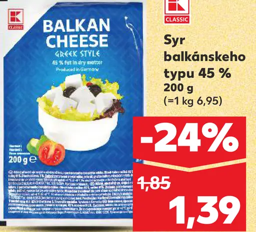 K-Classic Syr balkánskeho typu 45 %