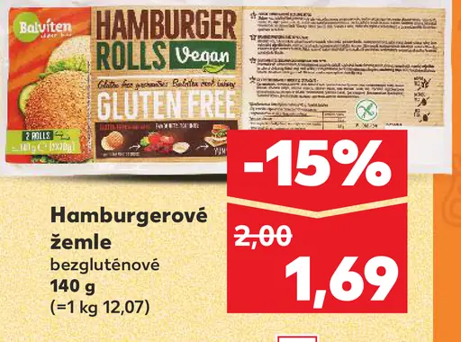 Balviten Hamburgerové žemle bezlepkové