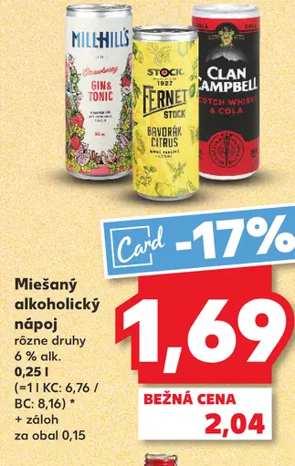 Millhill's nápoj plechovka