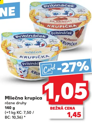 Pribináček Mliečna krupica