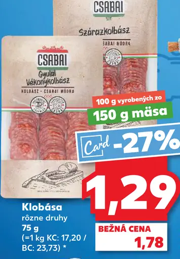 Csabai klobása