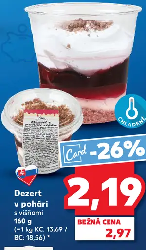Dezert v pohári s višňami