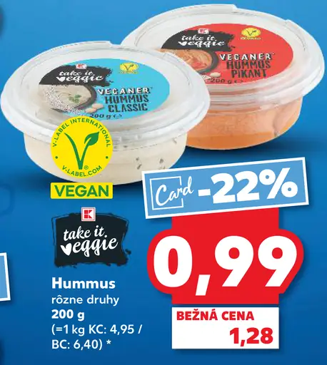 Veganz hummus rôzne druhy