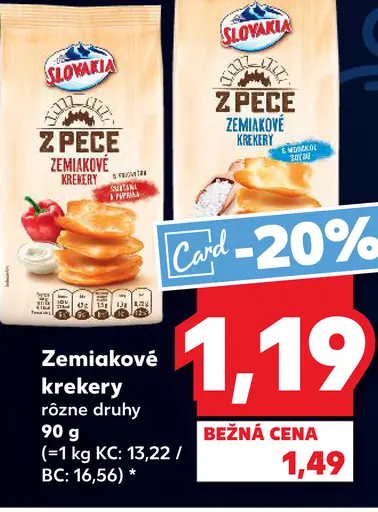 Slovakia zemiakové krekery