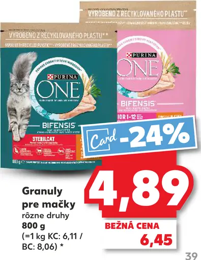 Purina One granuly pre mačky
