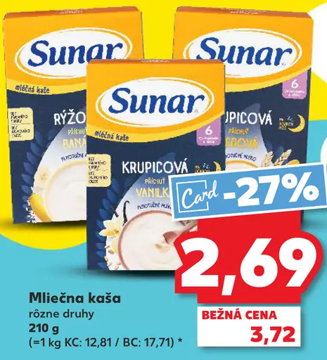 Sunar mliečna kaša