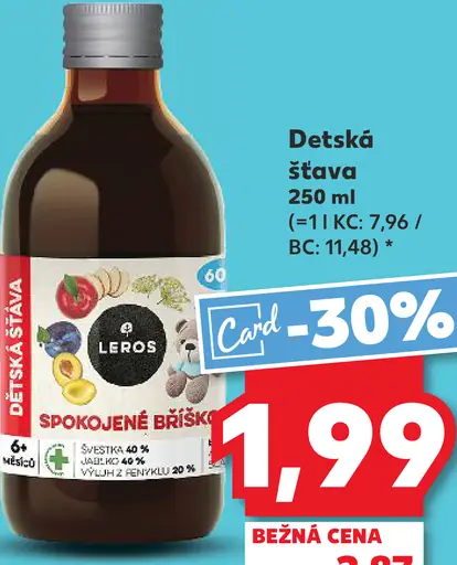 Leros Detská šťava spokojné bruško