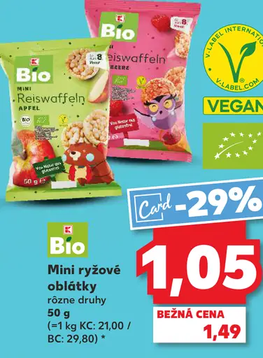 Bio Mini ryžové oblátky