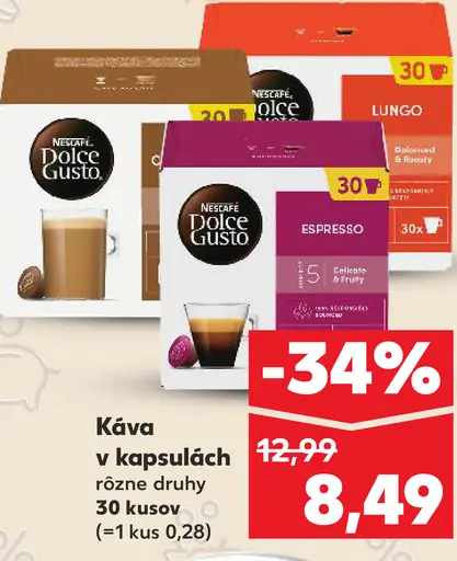 Nescafé Dolce Gusto káva v kapsulách