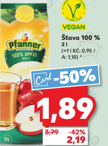 Pfanner 100% jablková šťava