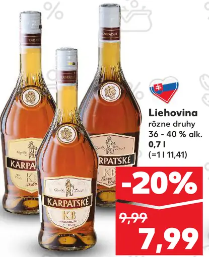 Karpaty KB Liehovina rôzne druhy
