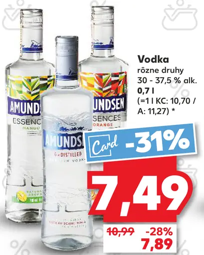 AMUNDSEN Vodka rôzne druhy