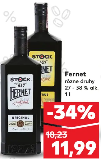 Stock Fernet rôzne druhy