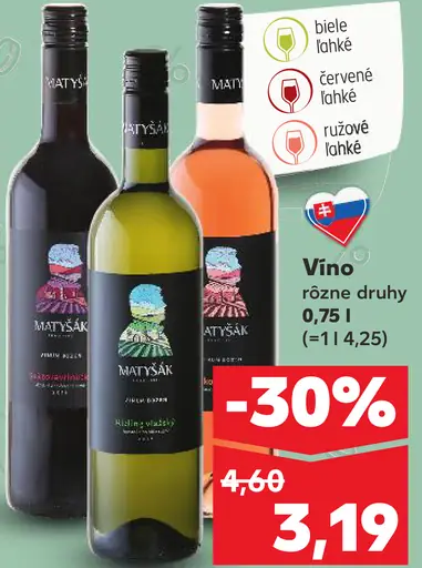 Matyšák Víno rôzne druhy Poľsko