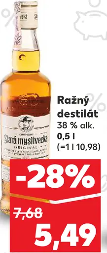 Sása myslivecká Ražný destilát