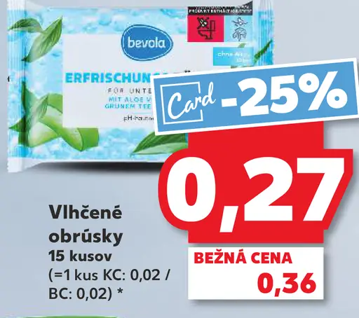 Bevola Vlhčené obrúsky