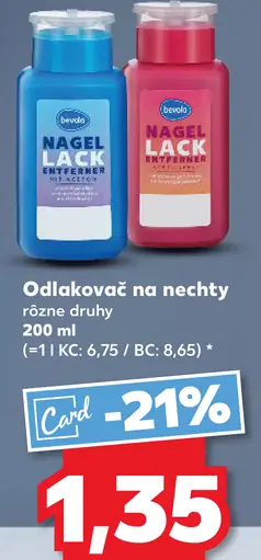 Bevola Odlakovač na nechty