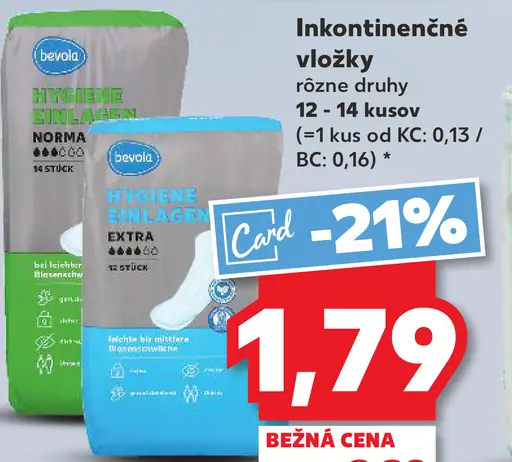 Bevola Inkontinenčné vložky